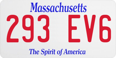 MA license plate 293EV6
