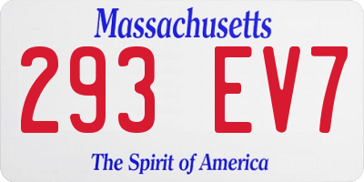 MA license plate 293EV7