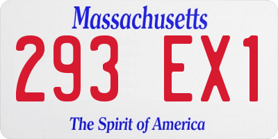 MA license plate 293EX1