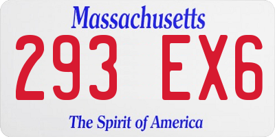 MA license plate 293EX6