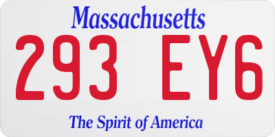 MA license plate 293EY6