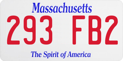 MA license plate 293FB2