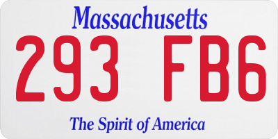 MA license plate 293FB6