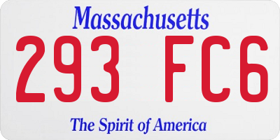 MA license plate 293FC6