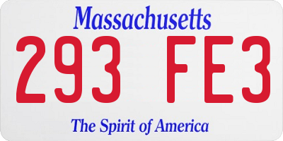 MA license plate 293FE3