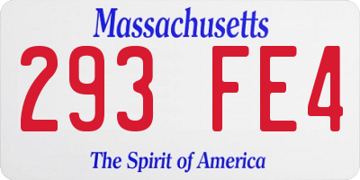 MA license plate 293FE4