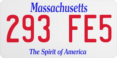 MA license plate 293FE5