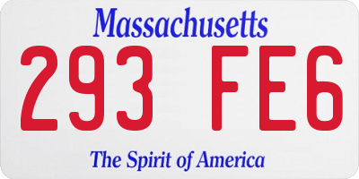 MA license plate 293FE6