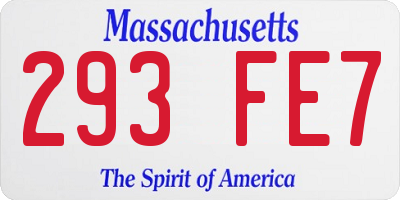 MA license plate 293FE7