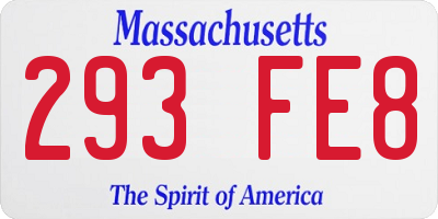 MA license plate 293FE8