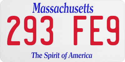 MA license plate 293FE9