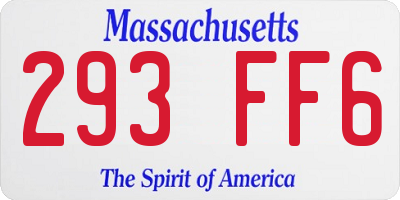 MA license plate 293FF6
