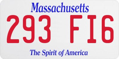 MA license plate 293FI6