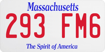 MA license plate 293FM6