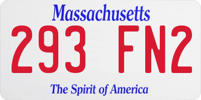 MA license plate 293FN2