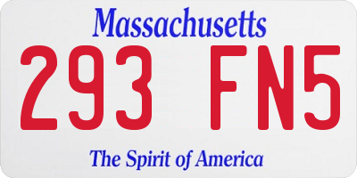 MA license plate 293FN5