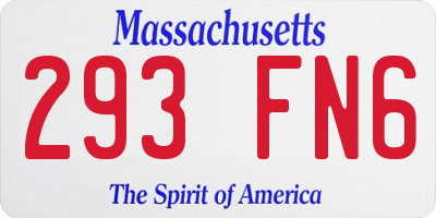 MA license plate 293FN6