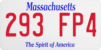 MA license plate 293FP4
