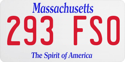 MA license plate 293FS0