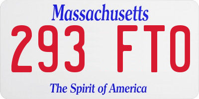 MA license plate 293FT0