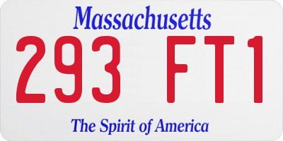 MA license plate 293FT1