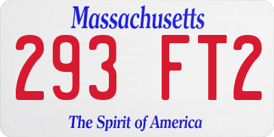 MA license plate 293FT2