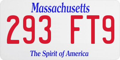 MA license plate 293FT9