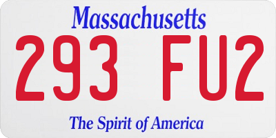 MA license plate 293FU2