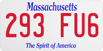 MA license plate 293FU6