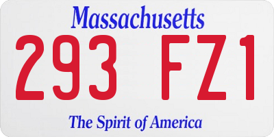 MA license plate 293FZ1