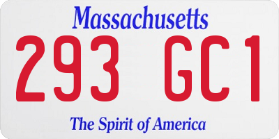 MA license plate 293GC1