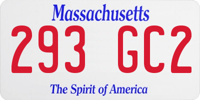 MA license plate 293GC2