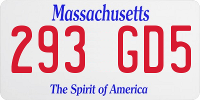 MA license plate 293GD5