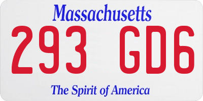 MA license plate 293GD6