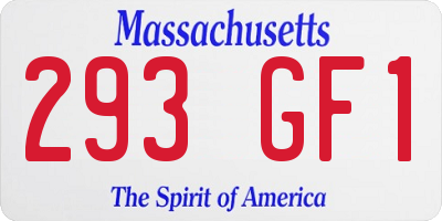 MA license plate 293GF1