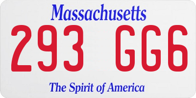 MA license plate 293GG6