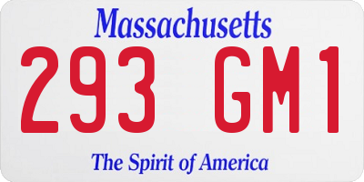 MA license plate 293GM1