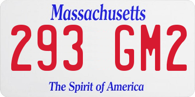 MA license plate 293GM2