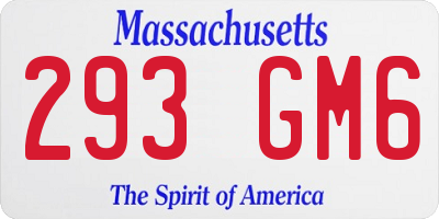 MA license plate 293GM6