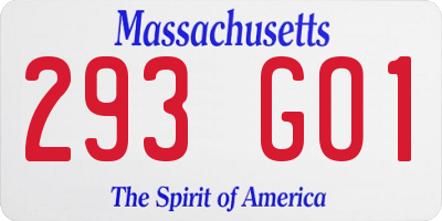 MA license plate 293GO1