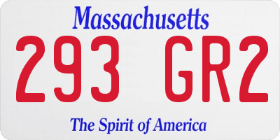 MA license plate 293GR2