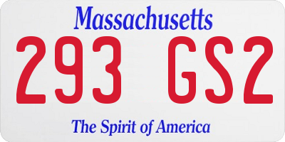 MA license plate 293GS2