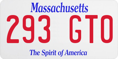 MA license plate 293GT0