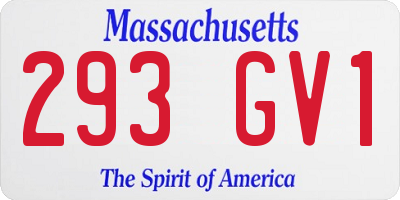MA license plate 293GV1