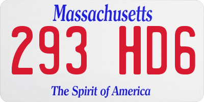 MA license plate 293HD6