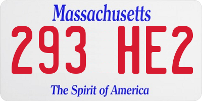 MA license plate 293HE2