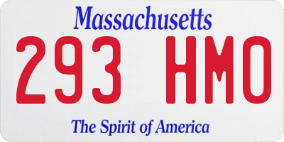 MA license plate 293HM0