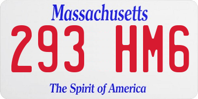 MA license plate 293HM6