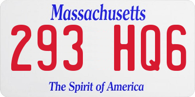 MA license plate 293HQ6