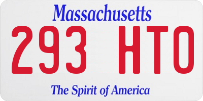 MA license plate 293HT0